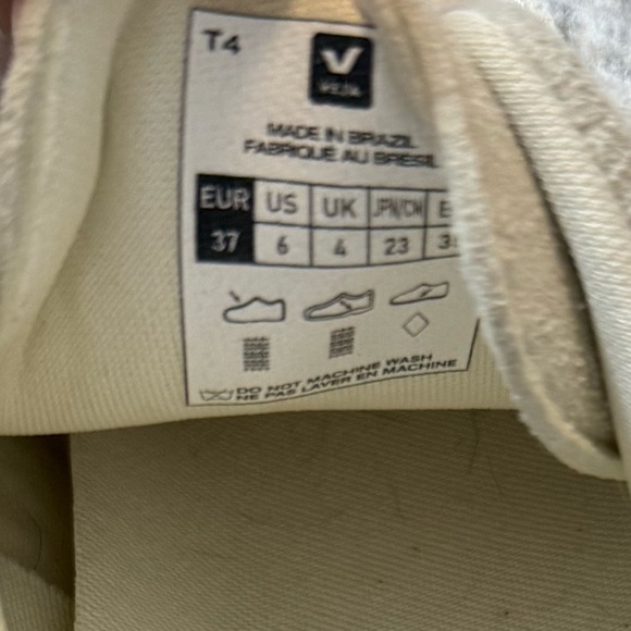 Veja Cream and Gray Sneakers - Picture 6 of 8